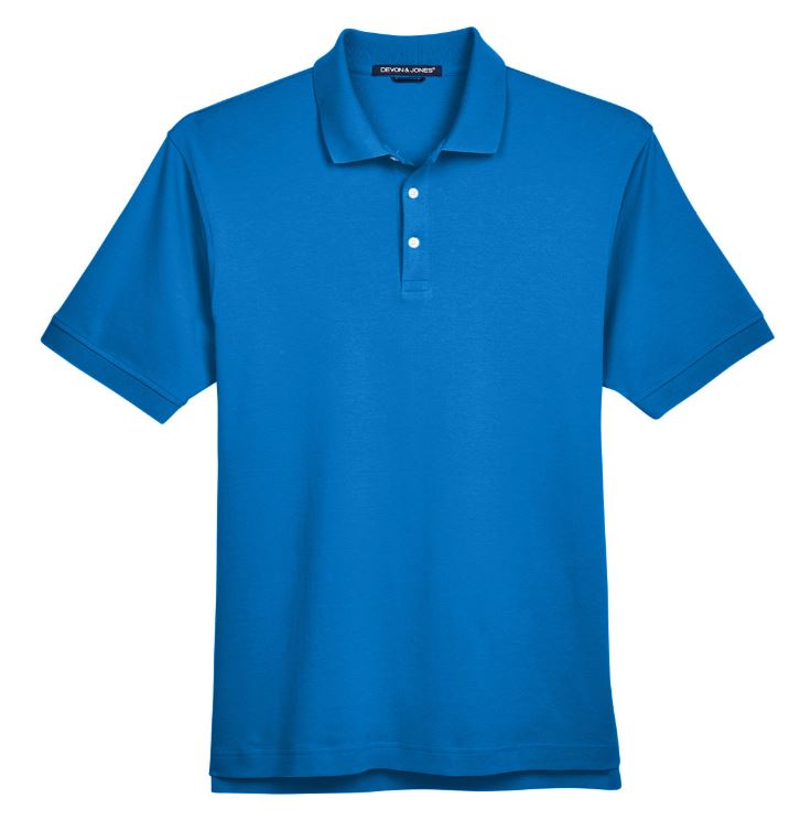 Devon & Jones Men's Solid Perfect Pima Interlock Polo